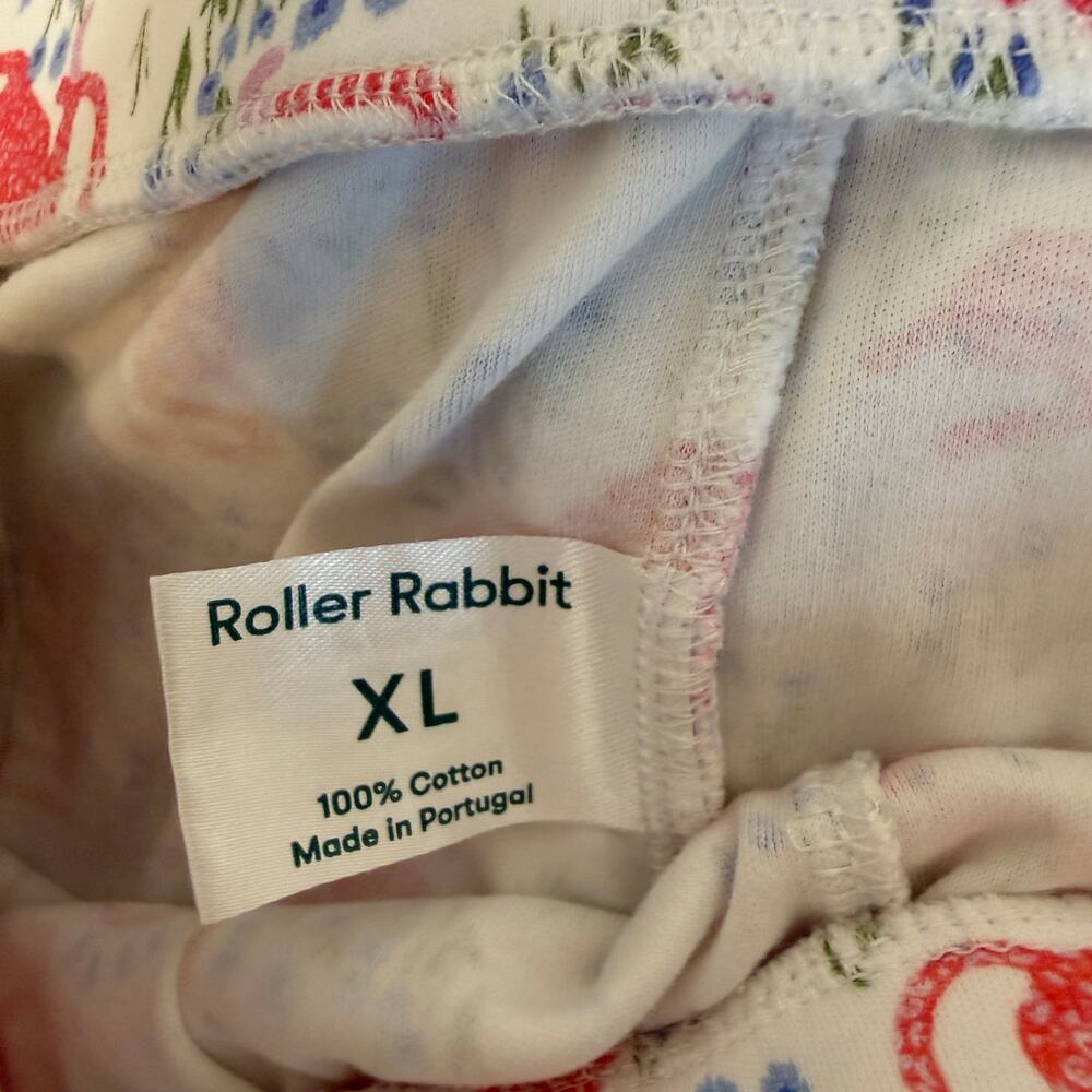Roller Rabbit Pajama Set XL Cheetah Garden Cotton Tee Lounge Set - Picture 6 of 10